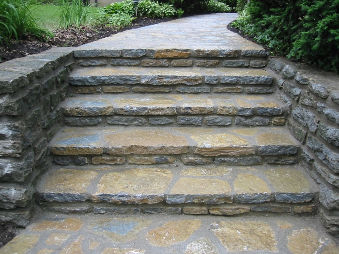 A picture showing steps and a path